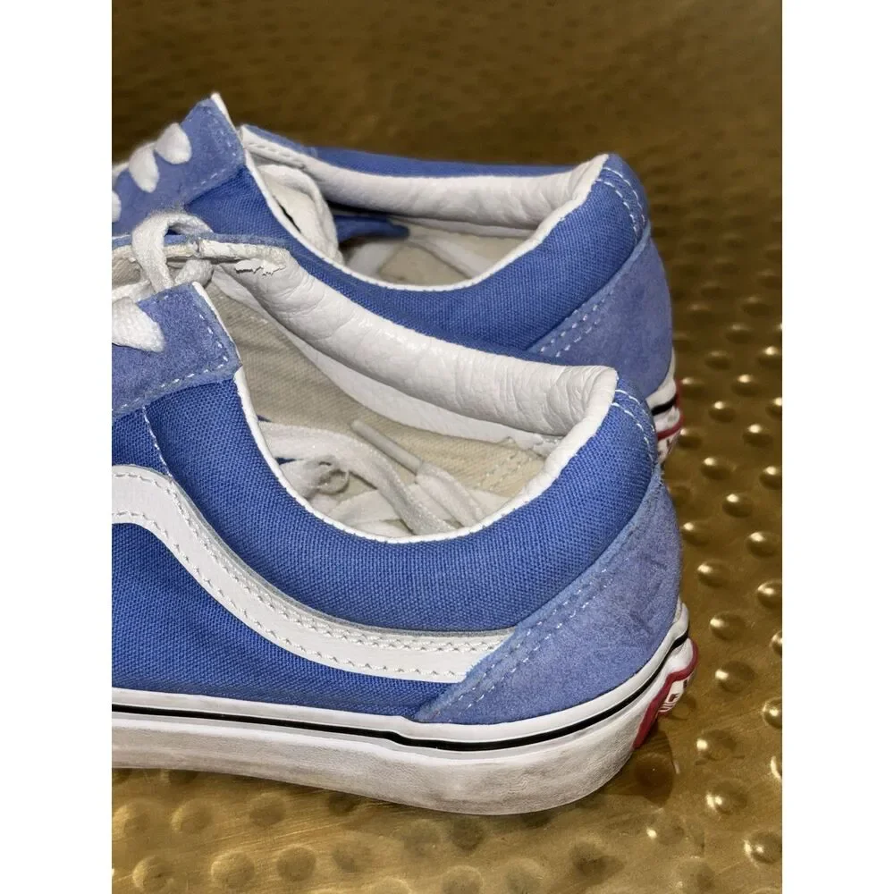 Vans Old Skool Blue White Canvas Men's Skate Casual Lace Up Sneakers